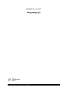 Referentiedocument voegovergangen