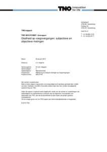Tno 2018 r10097 eindrapport gladheid op voegovergangen