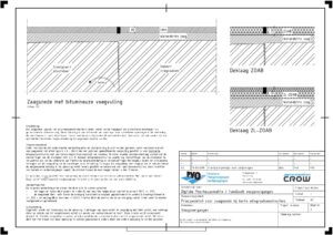 Principedetail voor zaagsnede bij korte integraalconstructies