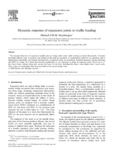 Dynamic response of expansion joints to traffic loading (steenbergen tu delft 2004)