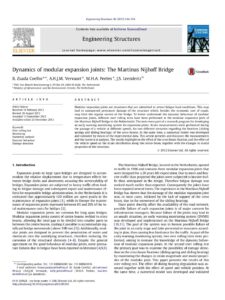 Dynamics of modular expansion joints martinus nijhoff bridge