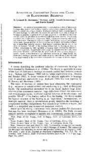 1989 analytical parameter study for class of elastomeric bearings