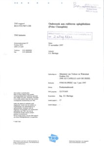 1997 onderzoek aan rubberen oplegblokken