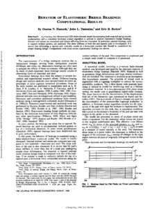 1998 behavior of elastomeric bridge bearings computational results