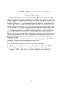 A study of pot bearing behavior using a nonlinear computer program