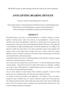 2001 (5th ijbrc) anti lifting bearing devices