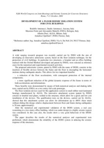 Development of a floor seismic isolation system for civil buildings