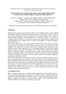 Development of seismic isolation and energy dissipation systems for large storage tanks of liquefied gas
