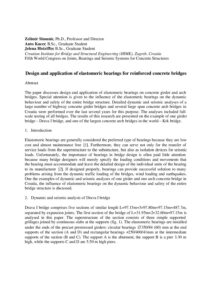 Design and application of elastomeric bearings for reinforced concrete bridges