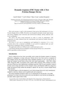 Dynamic response of rc frame with a new friction damper device