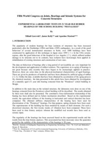 Experimental laboratory tests on 31 year old rubber bearings of the school building ''pestalozzi''