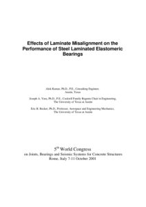 2001 (5th ijbrc) effects of laminate misalignment on the performance of steel laminated elastomeric bearings