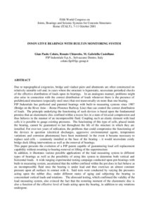 Innovative bearings with built in monitoring system