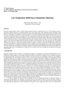 2001 (5th ijbrc) low temperature stiffening of elastomeric bearings