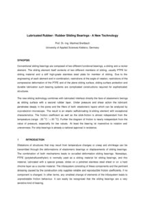 2001 (5th ijbrc) lubricated rubber / rubber sliding bearings a new technology