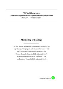 Monitoring of bearings