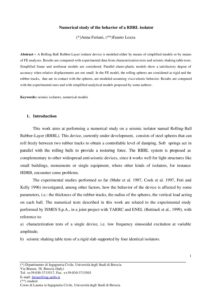 Numerical study of the behavior of a rbrl isolator