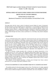 Optimal design of passive energy dissipation systems for seismic protection of concrete bridges