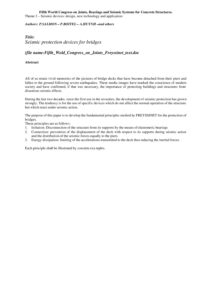 Seismic protection devices for bridges