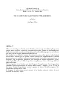 The european standard for structural bearing