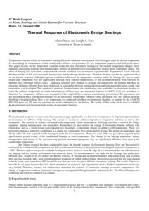 2001 (5th ijbrc) thermal response of elastomeric bridge bearings