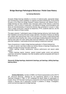 Bridge bearings pathological behaviour polish case history