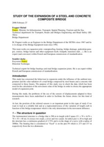 2006 study of the expansion of a steel and concrete