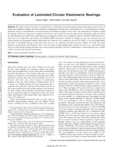 2007 evaluation of laminated circular elasomeric bearings