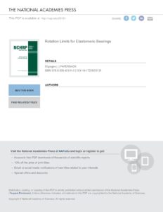 2008 nchrp report 596 rotation limits for elastomeric bearings