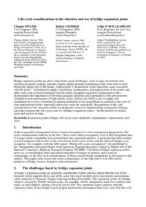 2012 lifecycle considerations in the selection and use of bridge expansion joints