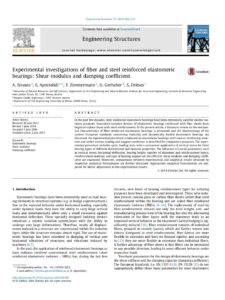 2014 experimental investigations of fiber and steel reinforced elastomericbearings shear modulus and damping coefficient