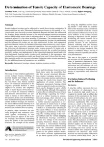 2015 (iabse) determination of tensile capacity of elastomeric bearings