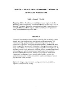 2016 expansion joint & bearing installation issues