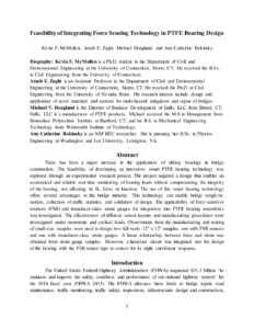 Feasibility of integrating force sensing technology in ptfe bearing design