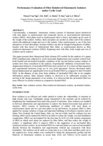 Performance evaluation of fiber reinforced elastomeric isolators