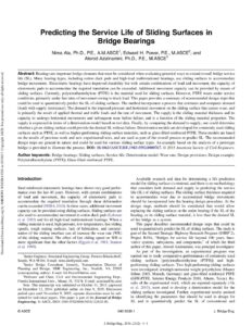 Predicting the service life of sliding surfaces in bridge bearings