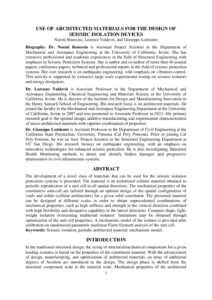 Use of architected materials for the design of seismic isolation devices