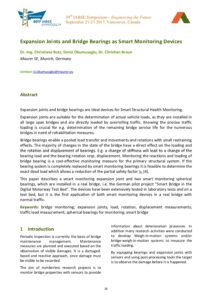 Expansion joints and bridge bearings as smart monitoring devices