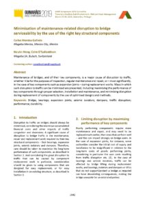 2019 minimalisation of maintenance related disruprion to bridge serviceability