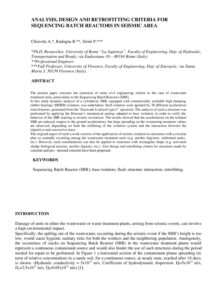 Analysis desin and retrofitting criteria for sequencing batch reactors in seismic area