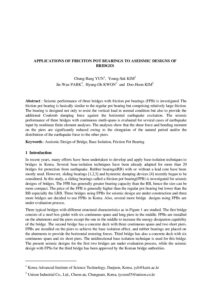 Applications of friction pot bearings to a seismic design of bridges