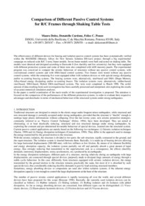 Comparison of different passive control systems for rc frames through shaking table tests