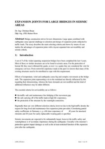 Expansion joints for large bridges in seismic areas