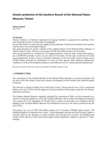 Seismic protection of the southern branch of the national palace museum, taiwan