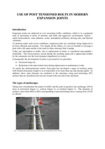 Use of post tensioned bolts in modern expansion joints