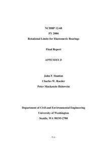 2008 nchrp report 596 rotation limits for elastomeric bearings appendix d