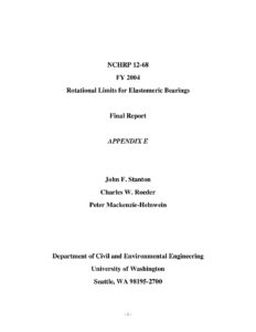 2008 nchrp report 596 rotation limits for elastomeric bearings appendix e (fe model)