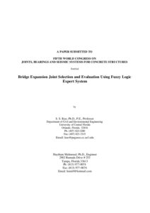 Bridge expansion joint selection and evaluation using fuzzy logic expert system
