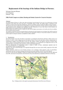 Replacement of the bearings of the indiano bridge in florence
