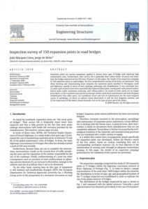 Inspection survey of 150 expansion joints in road bridges